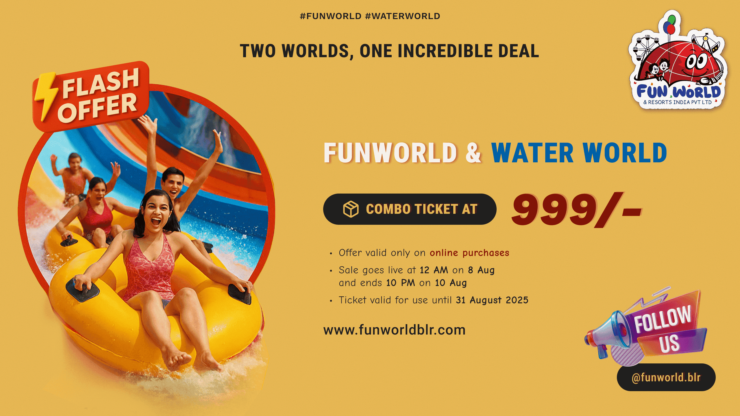 Flash Deal: Fun World + Water World Combo at ₹999!
