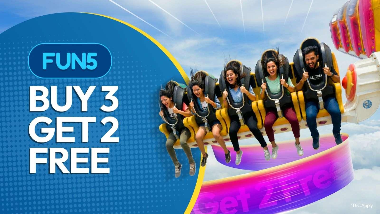 FUN5: 3 Tickets + 2 Free | Adults Only